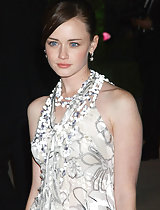 Alexis Bledel looks good in different clothes and pose in camera